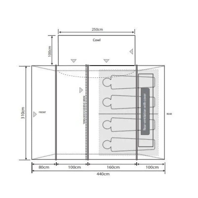 Outdoor Revolution Cayman T3 DT Driveaway Awning (includes FREE footprint)
