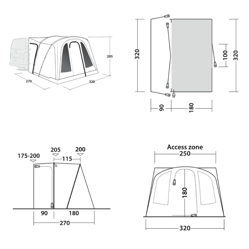 Outwell San Diego Drive-away Awning