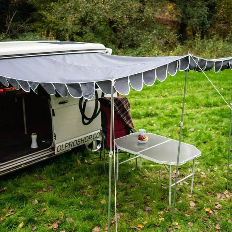 Retro Shade Camper Van Canopy - Charcoal