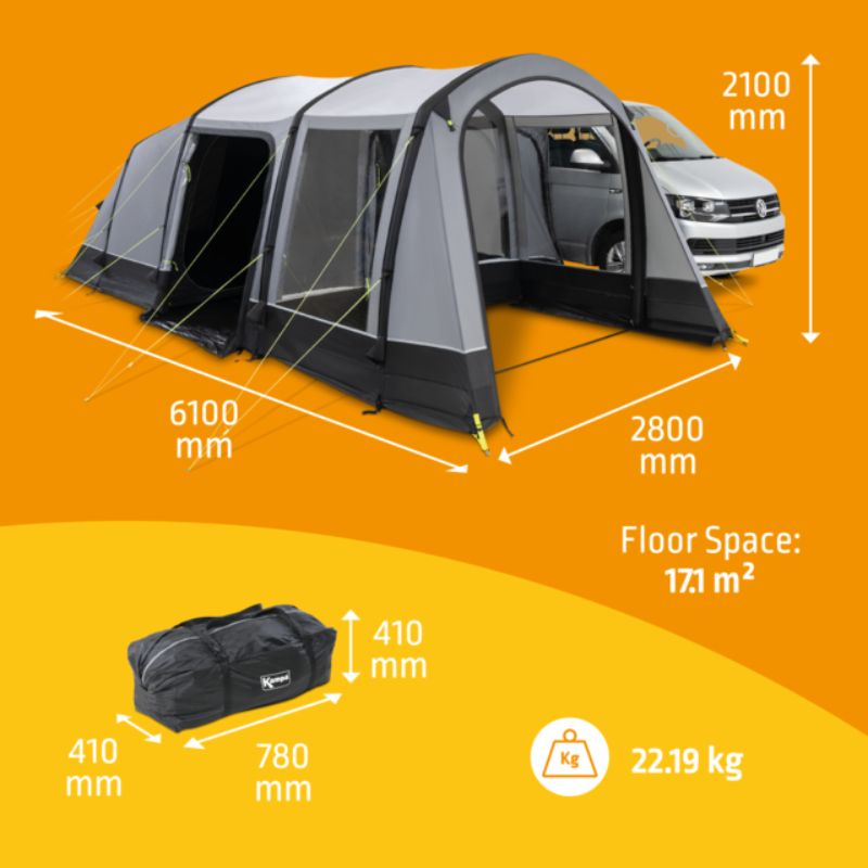 Kampa Touring AIR RH Awning (Includes FREE carpet & footprint)