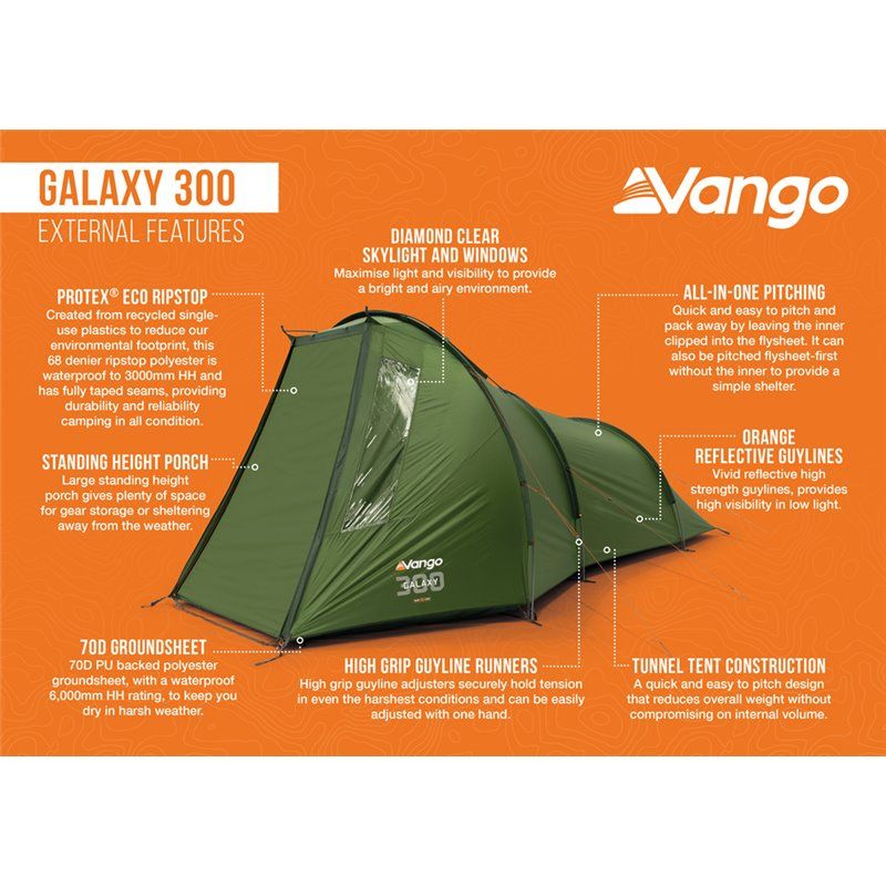 Vango Galaxy 300 Tent (Forest Green)
