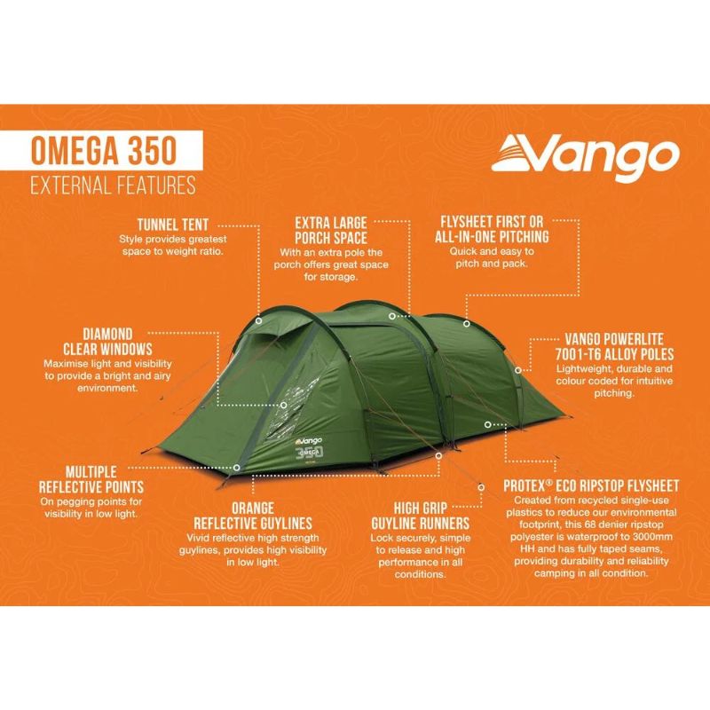 Vango Omega 350 Tent (Forest Green)