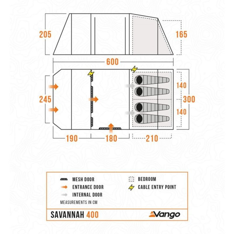 Vango Savannah 400 Tent (Includes FREE footprint)