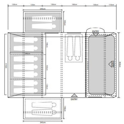 Outdoor Revolution Airedale 9.0DSE Tent (including footprint & lounge liner)