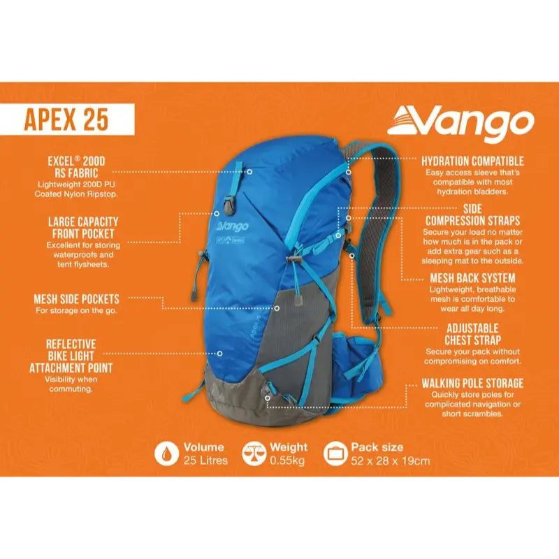 Vango Apex 25L Rucksack Outcamping