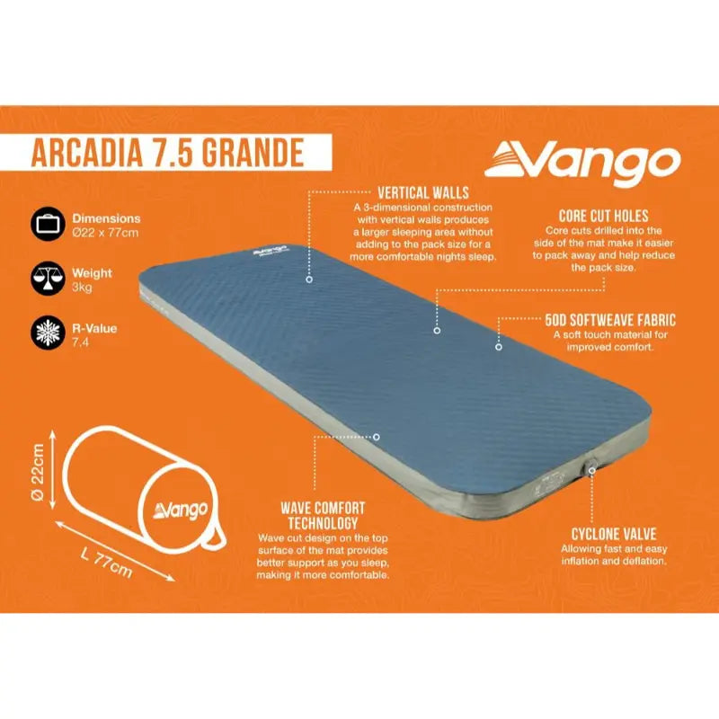 Vango Arcadia 7.5 Grande Sleeping Mat Outcamping