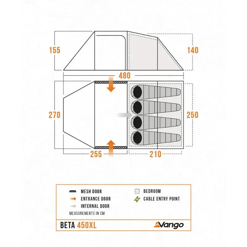 Vango Beta 450XL Tent Outcamping