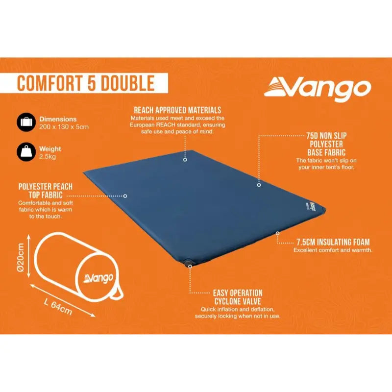 Vango Comfort 5 Double Sleeping Mat Outcamping