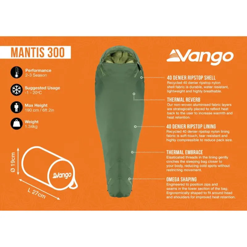 Vango Mantis 300 Sleeping Bag Outcamping