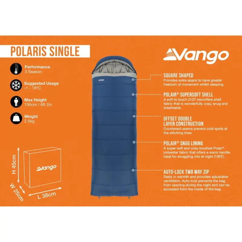 Vango Polaris Single Sleeping Bag Outcamping
