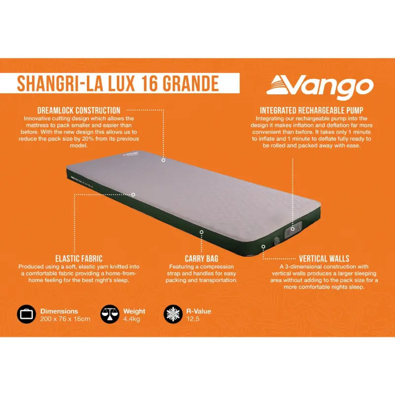 Vango Shangri-La Lux 16 Grande Self Inflating Sleeping Mattress