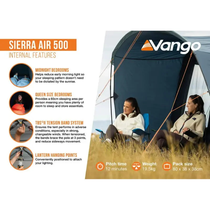 Vango Sierra Air 500 Tent Internal Features