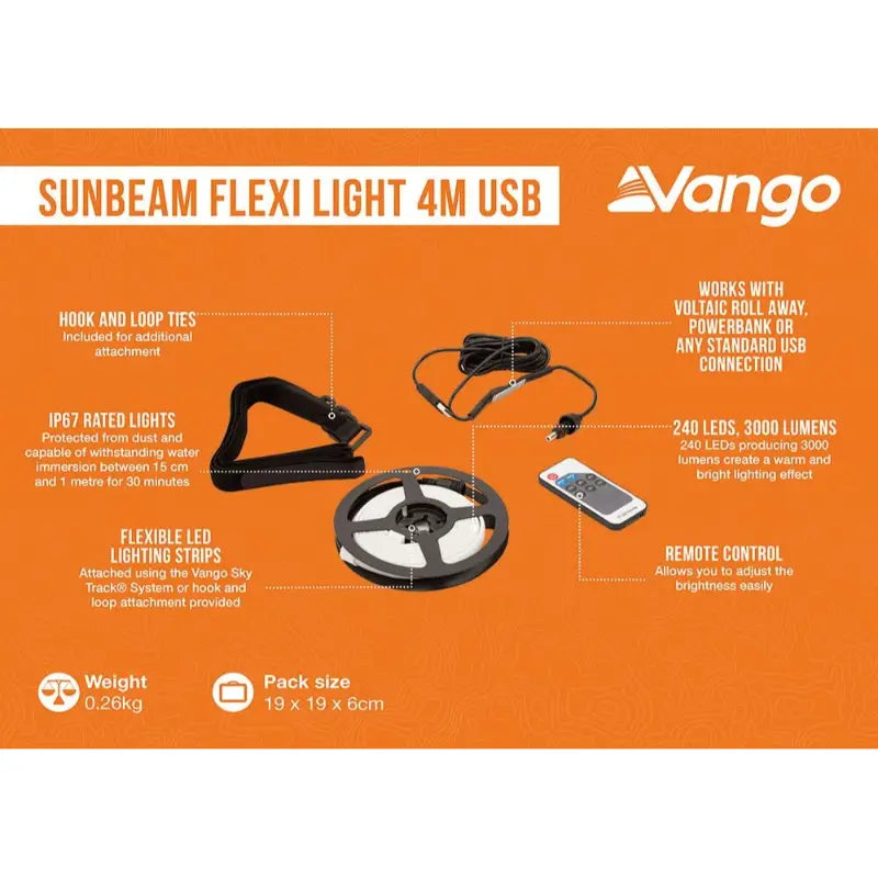 Vango Sunbeam Flexi Light 2M and 4M USB