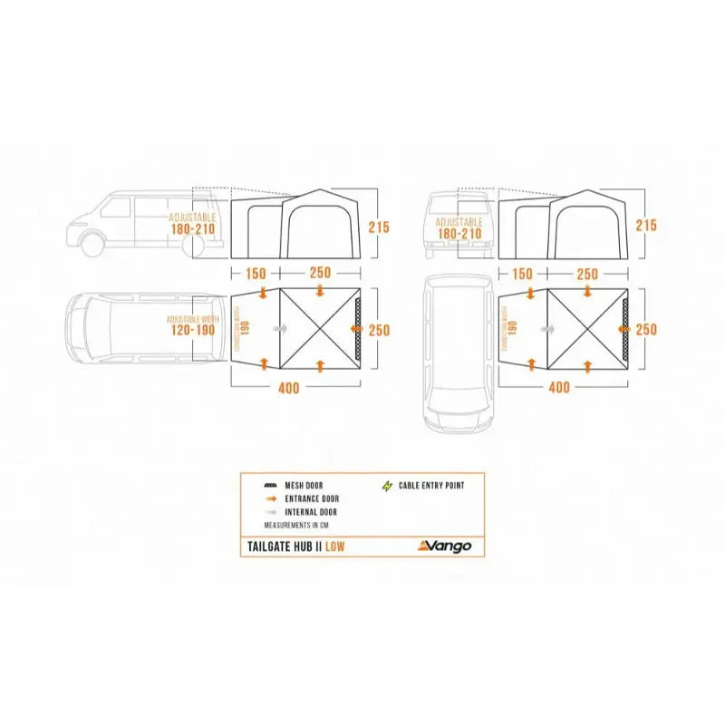 Vango Tailgate Hub II Low Drive Away Awning