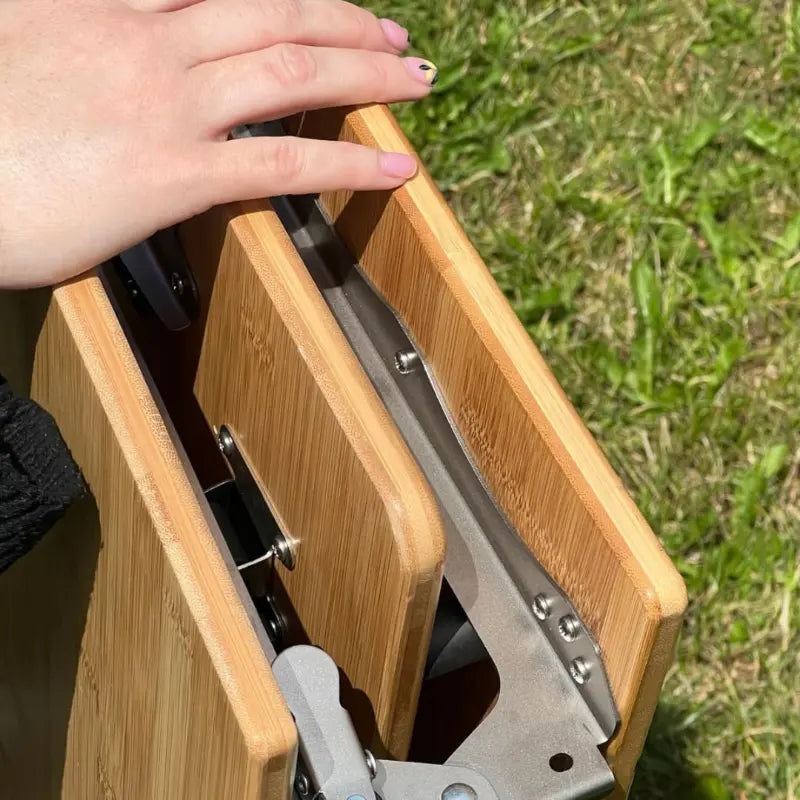 4 Fold Camping Bamboo Table 90cm x 90cm