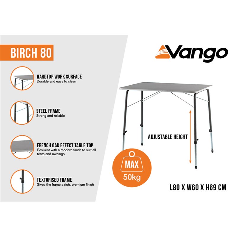 Vango Birch 80 Table