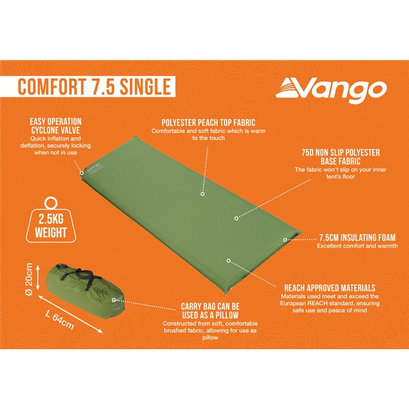 Vango Comfort 7.5 Single, Grande, Double