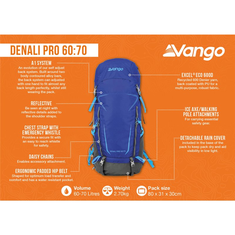 Vango Denali Pro 60:70 Backpack