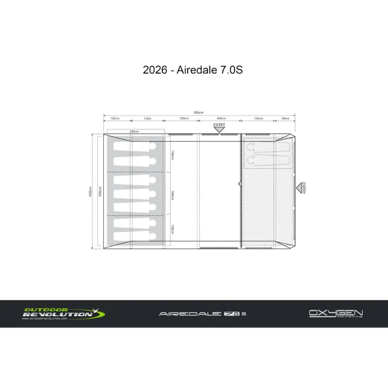 Outdoor Revolution Airedale 7.0S Air Tent (Includes Free Footprint) Capacity