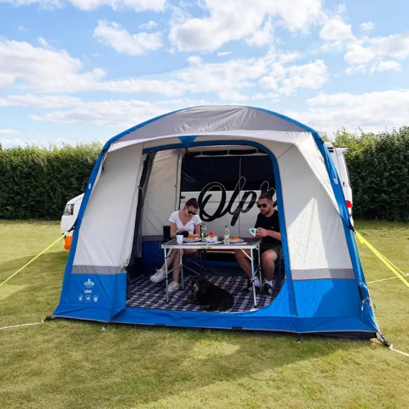 Olpro Uno Breeze V2 Campervan Awning Blue/Grey - Outcamping